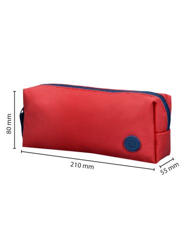 Estuche Portatodo Antartik Basic Pack 1 Compartimento Granate Compañero Mochila 80X55X210 Mm