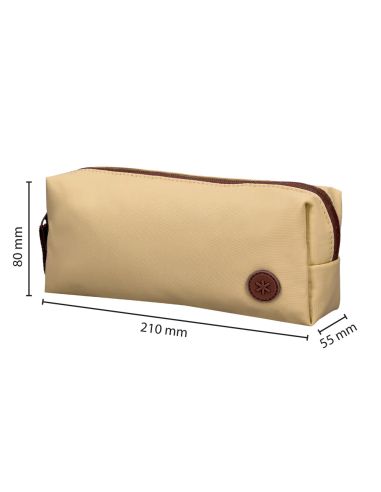 Estuche Portatodo Antartik Basic Pack 1 Compartimento Beige Compañero Mochila 80X55X210 Mm