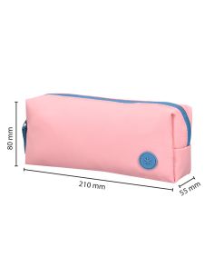 Estuche Portatodo Antartik Basic Pack 1 Compartimento Rosa Compañero Mochila 80X55X210 Mm 2