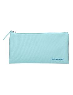 Estuche Portatodo Liderpapel Plano Ancho Una Cremallera 200X100 Mm Azul Celeste