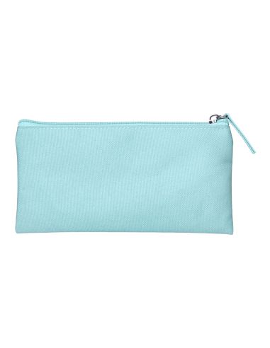 Estuche Portatodo Liderpapel Plano Ancho Una Cremallera 200X100 Mm Azul Celeste