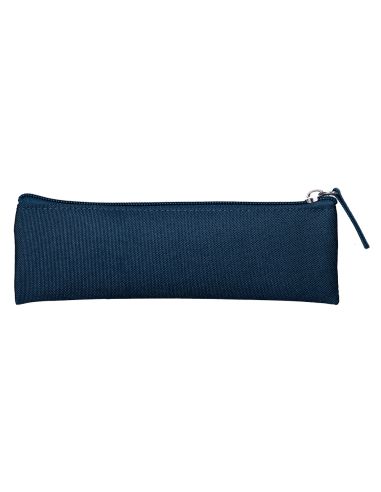 Estuche Portatodo Liderpapel Plano Estrecho Una Cremallera 200X60 Mm Azul Marino