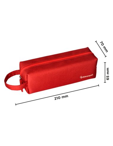 Estuche Portatodo Liderpapel Classic Rectangular Con Asa 210X70Mm Rojo