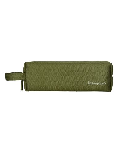 Estuche Portatodo Liderpapel Classic Rectangular Con Asa 210X70Mm Verde Militar