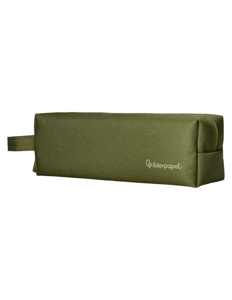 Estuche Portatodo Liderpapel Classic Rectangular Con Asa 210X70Mm Verde Militar