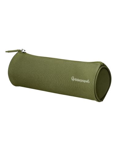 Estuche Portatodo Liderpapel Classic Cilindrico Ancho 210X70Mm Verde Militar