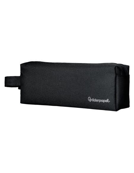 Estuche Portatodo Liderpapel Classic Rectangular Con Asa 2 Cremalleras 210 X80Mm Negro
