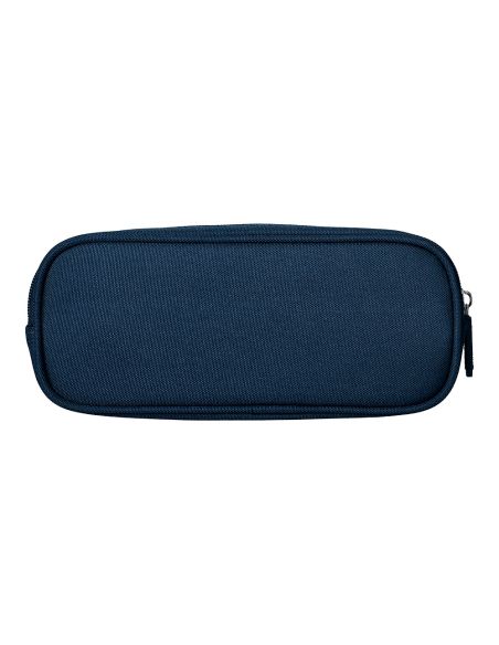 Estuche Portatodo Liderpapel Classic Ovalado 2 Cremalleras Con Bolsillo Delantero 210X90Mm Azul Marino