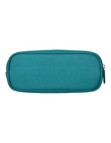 Estuche Portatodo Liderpapel Classic Ovalado 2 Cremalleras Con Bolsillo Delantero 210X90Mm Azul Turquesa