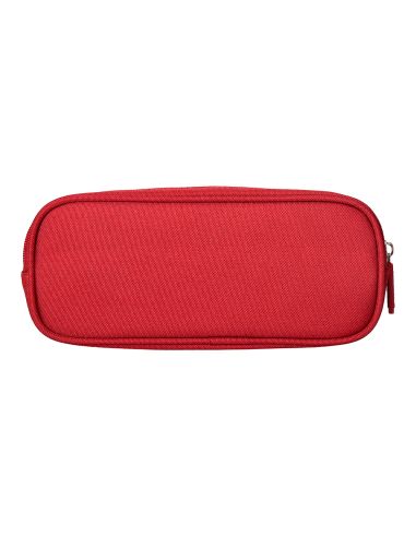 Estuche Portatodo Liderpapel Classic Ovalado 2 Cremalleras Con Bolsillo Delantero 210X90Mm Rojo