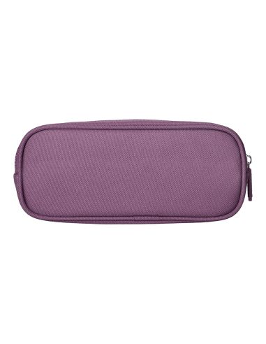Estuche Portatodo Liderpapel Classic Ovalado 2 Cremalleras Con Bolsillo Delantero 210X90Mm Morado Empolvado