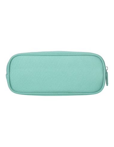 Estuche Portatodo Liderpapel Classic Ovalado 2 Cremalleras Con Bolsillo Delantero 210X90Mm Verde Manzana
