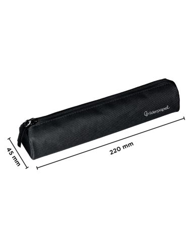 Estuche Portatodo Liderpapel Slim Cilindrico 220X45Mm Negro