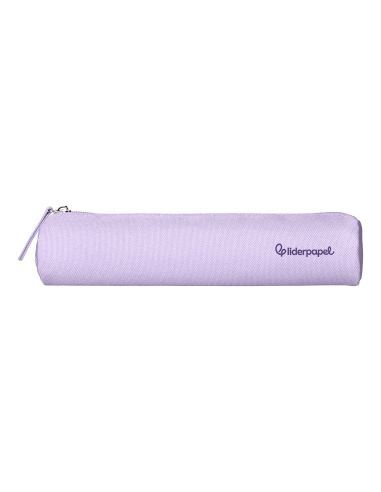 Estuche Portatodo Liderpapel Slim Cilindrico 220X45Mm Lila