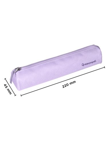 Estuche Portatodo Liderpapel Slim Cilindrico 220X45Mm Lila
