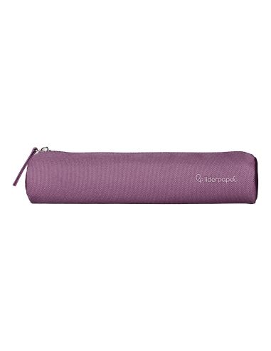 Estuche Portatodo Liderpapel Slim Cilindrico 220X45Mm Morado Empolvado