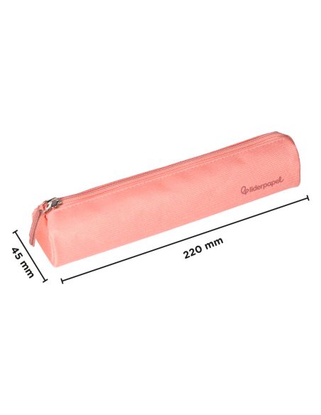 Estuche Portatodo Liderpapel Slim Cilindrico 220X45Mm Rosa