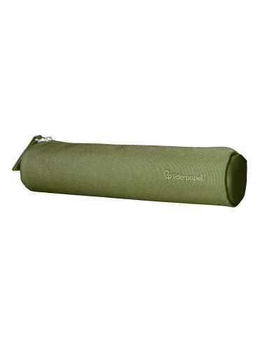 Estuche Portatodo Liderpapel Slim Cilindrico 220X45Mm Verde Militar