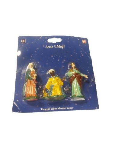 Reyes Magos Nacimiento 3 Pz. 10Cm Pvc Linea Martino Landi