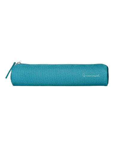 Estuche Portatodo Liderpapel Slim Cilindrico 220X45Mm Azulturquesa