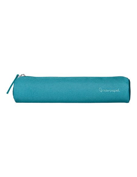 Estuche Portatodo Liderpapel Slim Cilindrico 220X45Mm Azulturquesa
