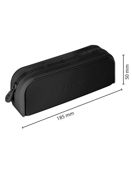 Estuche Portatodo Antartik Prisma Silicona Soft Rectangular 185X50X75 Mm Color Negro