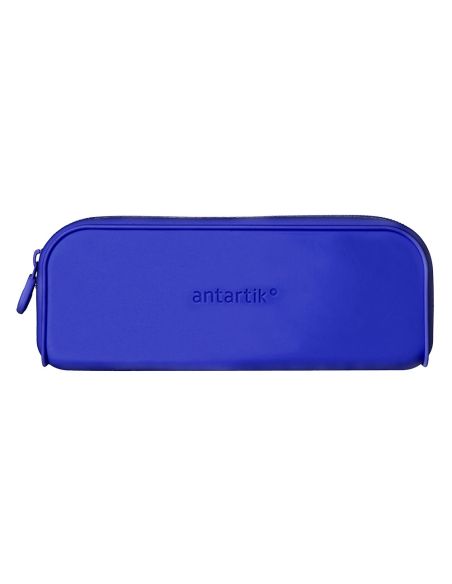Estuche Portatodo Antartik Prisma Silicona Soft Rectangular 185X50X75 Mm Color Azul Oscuro