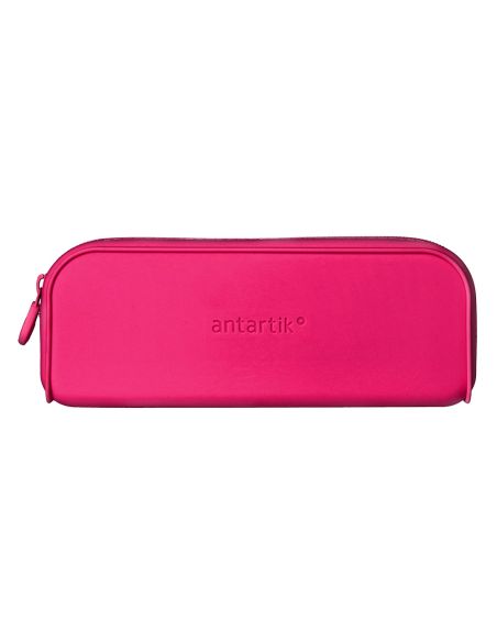 Estuche Portatodo Antartik Prisma Silicona Soft Rectangular 185X50X75 Mm Rosa Fucsia