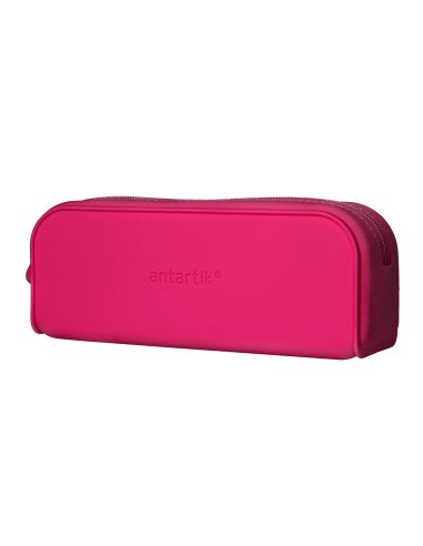 Estuche Portatodo Antartik Prisma Silicona Soft Rectangular 185X50X75 Mm Rosa Fucsia