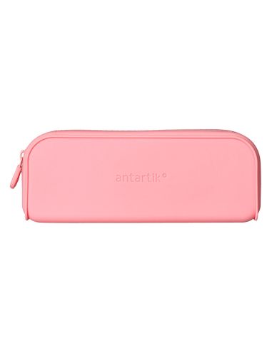 Estuche Portatodo Antartik Prisma Silicona Soft Rectangular 185X50X75 Mm Rosa Chicle