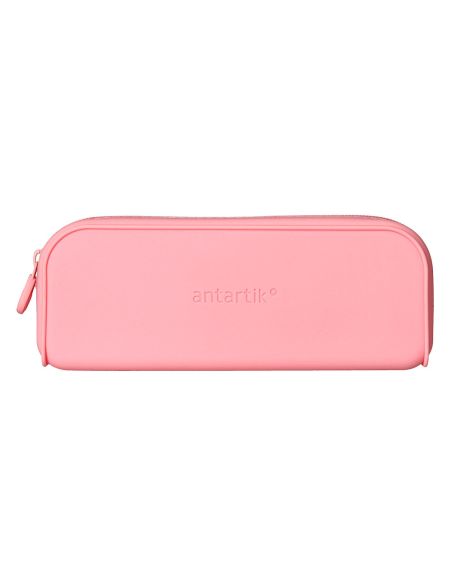Estuche Portatodo Antartik Prisma Silicona Soft Rectangular 185X50X75 Mm Rosa Chicle