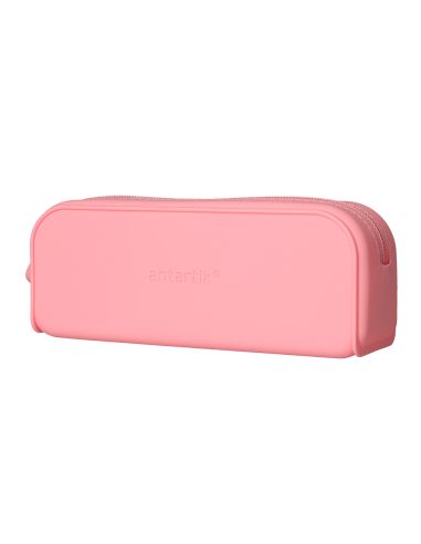 Estuche Portatodo Antartik Prisma Silicona Soft Rectangular 185X50X75 Mm Rosa Chicle