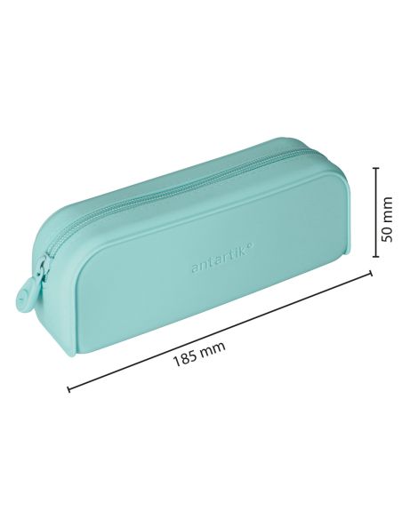 Estuche Portatodo Antartik Prisma Silicona Soft Rectangular 185X50X75 Mm Menta