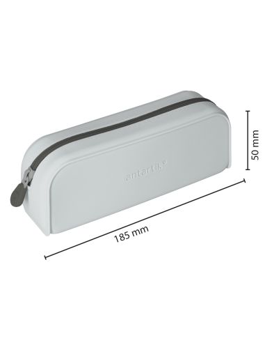 Estuche Portatodo Antartik Prisma Silicona Soft Rectangular 185X50X75 Mm Gris