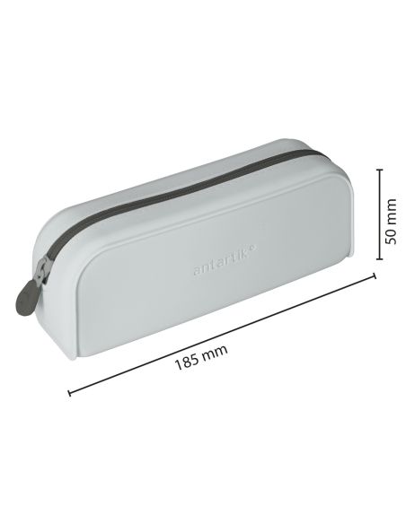 Estuche Portatodo Antartik Prisma Silicona Soft Rectangular 185X50X75 Mm Gris