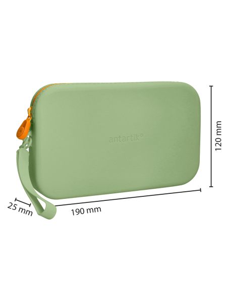 Estuche Portatodo Antartik Tropical Dive Silicona Soft Rectangular 190X120X25 Mm Verde Militar