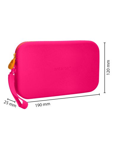 Estuche Portatodo Antartik Tropical Dive Silicona Soft Rectangular 190X120X25 Mm Rosa Fucsia