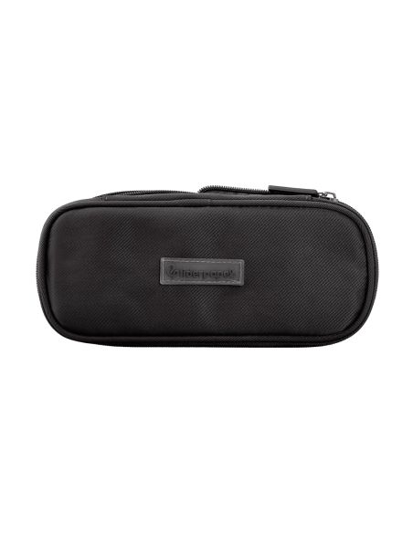 Estuche Portatodo Liderpapel Color Pop 2 Cremalleras Con Compartimento Extensible Negro 230X60 Mm
