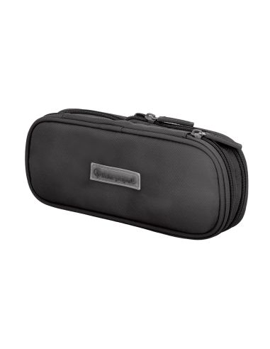 Estuche Portatodo Liderpapel Color Pop 2 Cremalleras Con Compartimento Extensible Negro 230X60 Mm