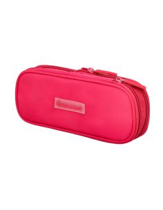 Estuche Portatodo Liderpapel Color Pop 2 Cremalleras Con Compartimento Extensible Rosa Fucsia 230X60 Mm