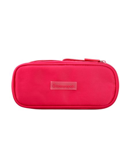 Estuche Portatodo Liderpapel Color Pop 2 Cremalleras Con Compartimento Extensible Rosa Fucsia 230X60 Mm