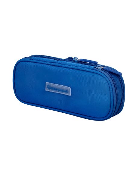 Estuche Portatodo Liderpapel Color Pop 2 Cremalleras Con Compartimento Extensible Azul 230X60 Mm