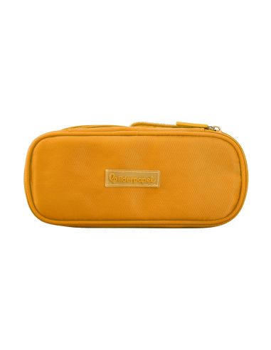 Estuche Portatodo Liderpapel Color Pop 2 Cremalleras Con Compartimento Extensible Amarillo 230X60 Mm