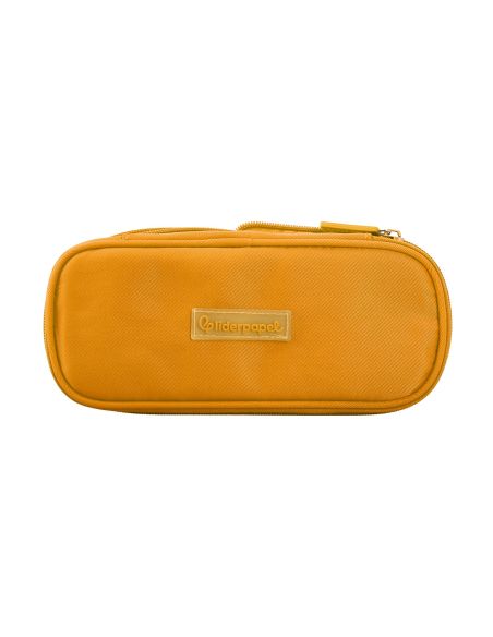 Estuche Portatodo Liderpapel Color Pop 2 Cremalleras Con Compartimento Extensible Amarillo 230X60 Mm