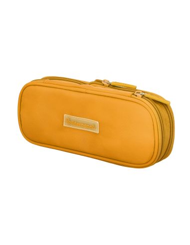 Estuche Portatodo Liderpapel Color Pop 2 Cremalleras Con Compartimento Extensible Amarillo 230X60 Mm