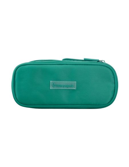 Estuche Portatodo Liderpapel Color Pop 2 Cremalleras Con Compartimento Extensible Turquesa 230X60 Mm
