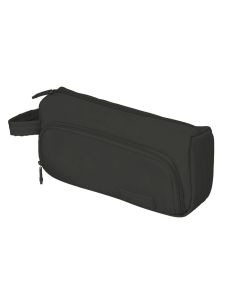 Estuche Portatodo Liderpapel Minibag 2 Cremalleras Con Bolsillo Interior Negro 210 X 210X100X70 Mm