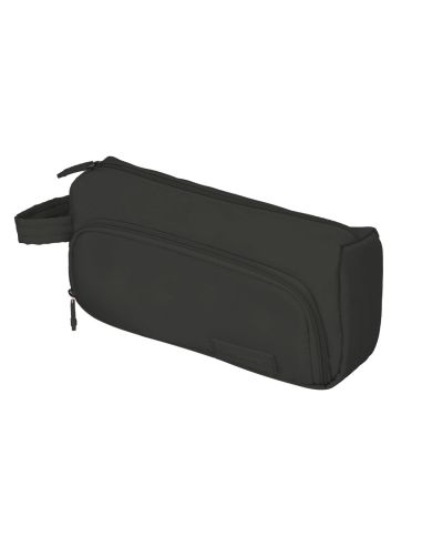 Estuche Portatodo Liderpapel Minibag 2 Cremalleras Con Bolsillo Interior Negro 210 X 210X100X70 Mm