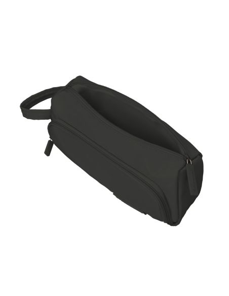 Estuche Portatodo Liderpapel Minibag 2 Cremalleras Con Bolsillo Interior Negro 210 X 210X100X70 Mm