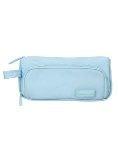 Estuche Portatodo Liderpapel Minibag 2 Cremalleras Con Bolsillo Interior Azul Pastel 210X100X70 Mm 2